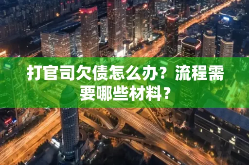 咸阳打官司欠债怎么办？流程需要哪些材料？